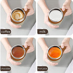 Taza de café automática con agitación magnética para el hogar, oficina y viajes, vaso mezclador eléctrico de acero inoxidable, taza de café de auto-mezcla